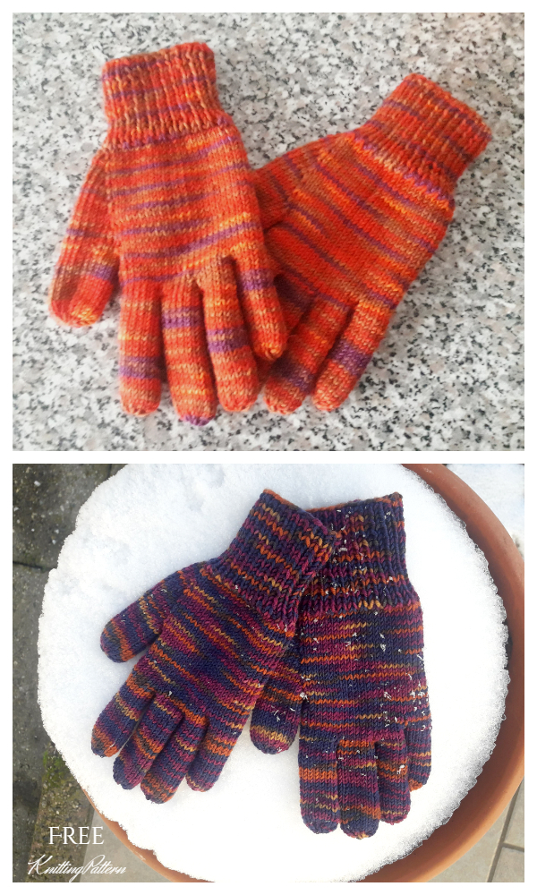 All Fingers Gloves Free Knitting Patterns - Knitting Pattern